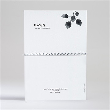 Hochzeitseinladung Aquarell In Schwarz - Vue 4