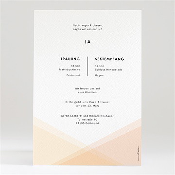 Hochzeitseinladung pastell geometrie - Vue 2