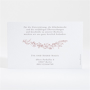 Dankeskarte Hochzeit Goldene Weide - Vue 2