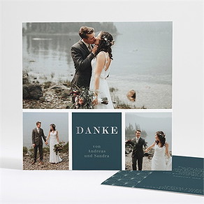 Dankeskarte Hochzeit art deco eleganz