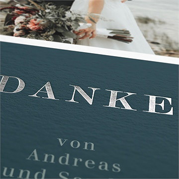 Dankeskarte Hochzeit Art Deco Eleganz - Vue 2