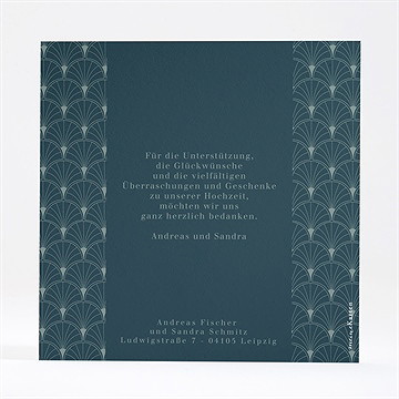 Dankeskarte Hochzeit Art Deco Eleganz - Vue 2