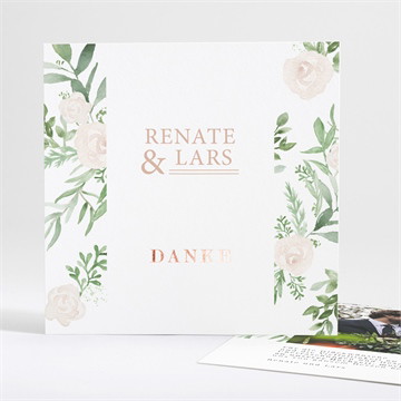 Dankeskarte Hochzeit frühlingsrosen