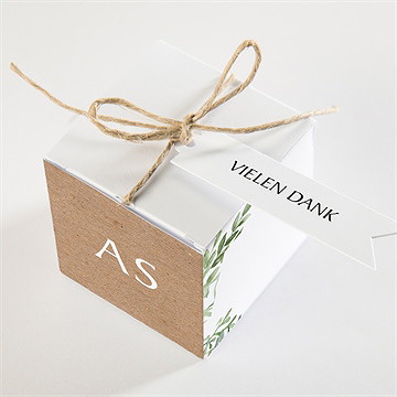 Geschenkbox Hochzeit zierliches laub - Vue 3