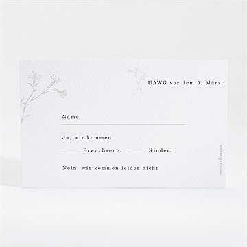 Antwortkarte Hochzeit einfach geschmückt - Vue 2