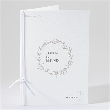 Kirchenheft Hochzeit einfach geschmückt