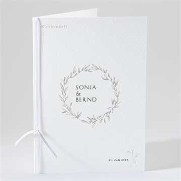 Kirchenheft Hochzeit einfach geschmückt