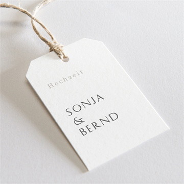 Geschenkanhänger Hochzeit einfach geschmückt