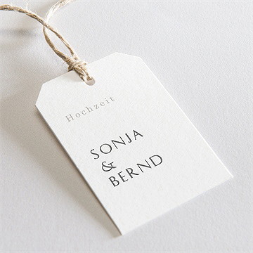 Geschenkanhänger Hochzeit einfach geschmückt