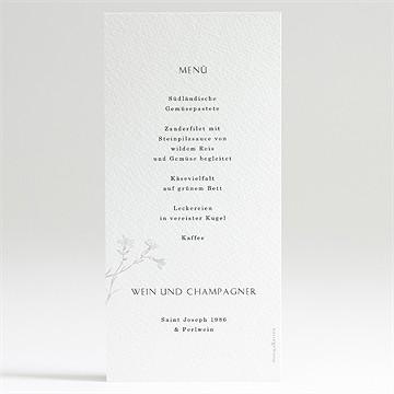 Menükarte Hochzeit Einfach Geschmückt - Vue 2