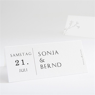 Tischkarte Hochzeit Einfach Geschmückt