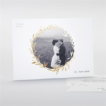 Dankeskarte Hochzeit Einfach Geschmückt