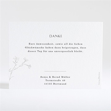 Dankeskarte Hochzeit Einfach Geschmückt - vue 4