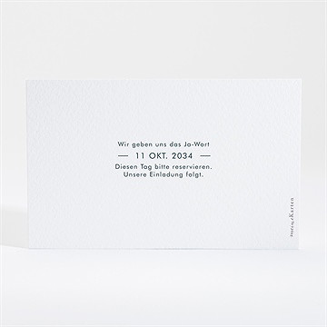Save The Date Karte Silberne Skizze - Vue 2