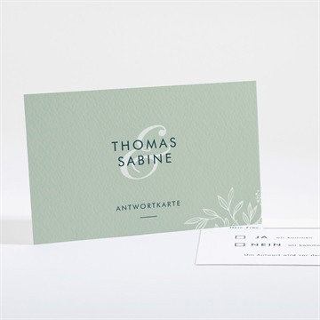 Antwortkarte Hochzeit Silberne skizze