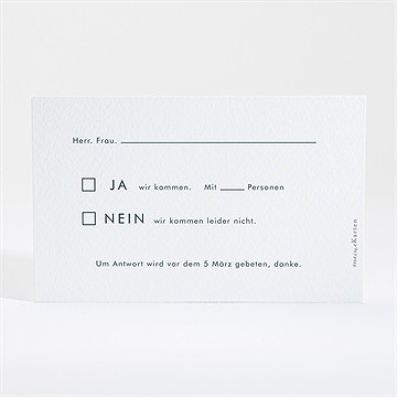 Antwortkarte Hochzeit silberne skizze - Vue 2