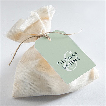 Geschenkanhänger Hochzeit silberne skizze - Vue 2