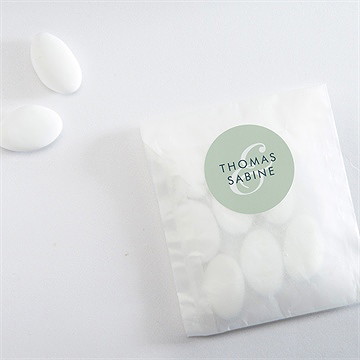 Aufkleber Hochzeit silberne skizze - Vue 4