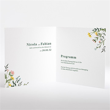 Hochzeitseinladung wilde blumen - Vue 2