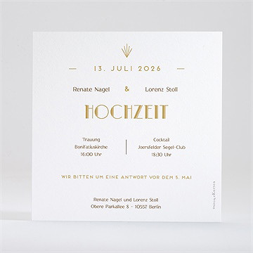 Hochzeitseinladung 100% Art Deco - Vue 3