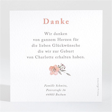 Dankeskarte Geburt 4 Fotos - Vue 2