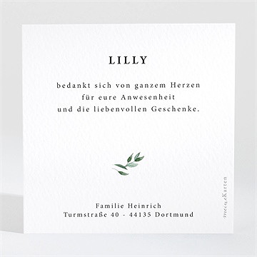 Dankeskarte Taufe naturbezogen - Vue 2