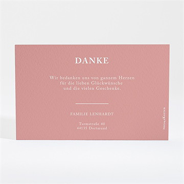 Dankeskarte Geburt Initial In Kupfer - Vue 4