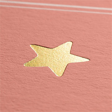 Dankeskarte Geburt Vergoldeter Initial - Vue 2