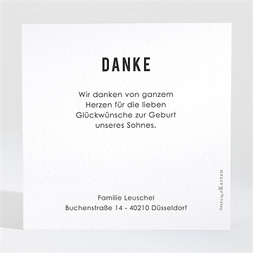 Dankeskarte Geburt happiness - Vue 2