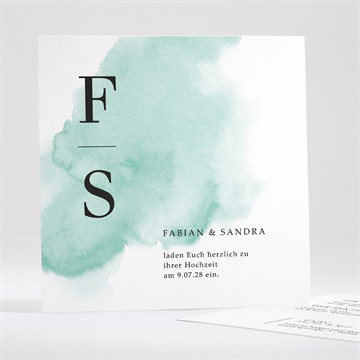 Hochzeitseinladung pastell nebel