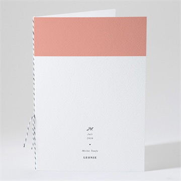 Kirchenheft Taufe kartentrio rosa