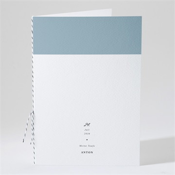 Kirchenheft Taufe kartentrio blau