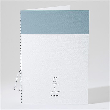 Kirchenheft Taufe kartentrio blau