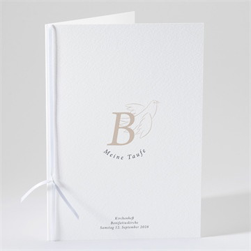 Kirchenheft Taufe goldene taube - gold