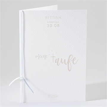 Kirchenheft Taufe Kupfer Schrift