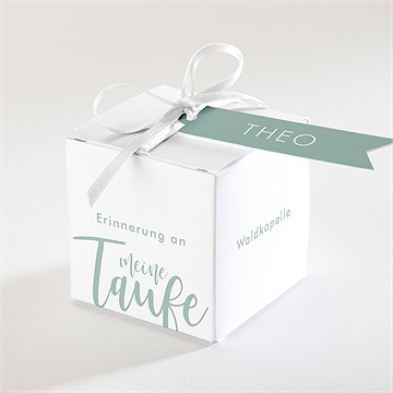 Geschenkbox Taufe silbernes kreuz