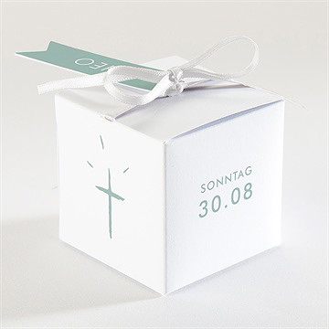 Geschenkbox Taufe silbernes kreuz - Vue 2