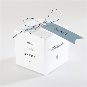 Geschenkbox Taufe kartentrio blau