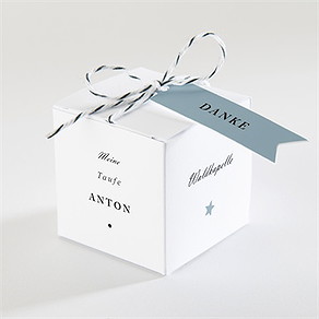 Geschenkbox Taufe kartentrio blau