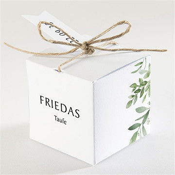 Geschenkbox Taufe kraftpapier und pflanzenmotiv - Vue 2