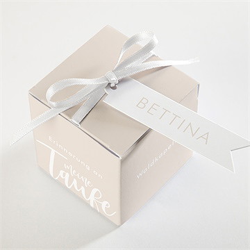 Geschenkbox Taufe kupfer schrift - Vue 3