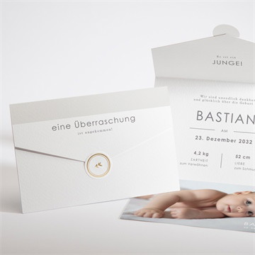 Geburtskarte All in one surprise
