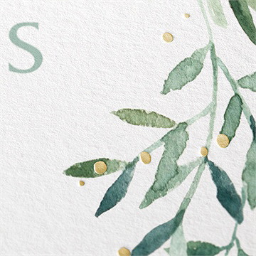 Einladung Taufe runder blumenkranz - Vue 2