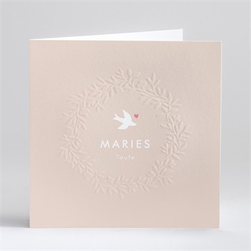 Einladung Taufe taube und blumenkranz