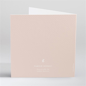 Einladung Taufe taube und blumenkranz-prägung - Vue 4