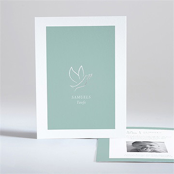 Einladung Taufe Silbertaube