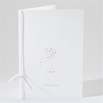 Kirchenheft Taufe taube flieg