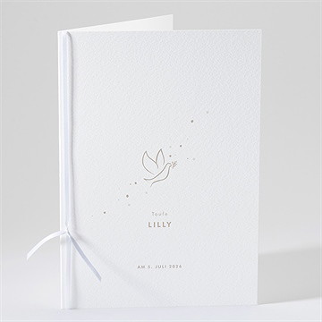 Kirchenheft Taufe taube flieg