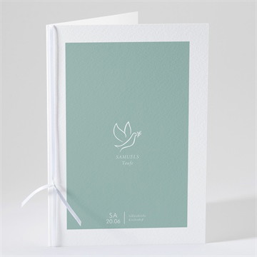 Kirchenheft Taufe Silbertaube