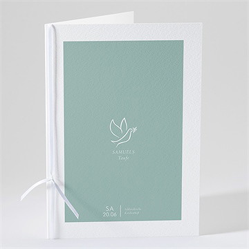 Kirchenheft Taufe silbertaube